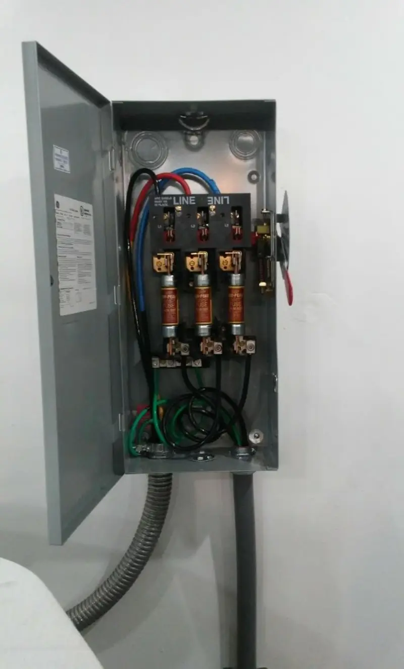 Three-phase disconnect switch installed for Electrical Wiring & Rewiring in Augusta